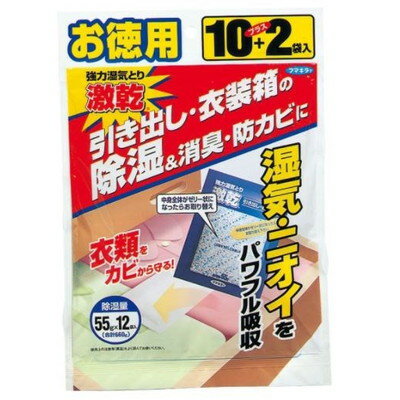 フマキラー フマキラー 激乾 引き出し・衣装箱用徳用12袋入(代引不可)