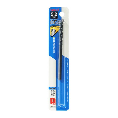 【商品説明】●先端研磨シンニング刃。●コバルトハイス鋼を使用。●ステンレスなどの難削材に最適。●サイズ（mm）：95×5.2×5.2●質量（g）：10●適応材：軟鉄・鋳鉄・鉄鋼・ステンレス鋼●入数：1本●穴あけ可能深さ：ドリル径の5倍まで●材質：HSSCo●穴径（mm）：5.2●刃先保護をきれいな穴あけにはBIGMANドリルオイルの併用をお勧めします。●穴あけ加工以外の用途には使用しないで下さい。●ドリルは折れることがあります。●作業中は防護めがね、保安帽を着用してください。●穴あけ始めと、抜け際は押す力を緩めてください。●強い力で押し付けているとけがをすることがあります。●作業中は手袋を着用しないで下さい。●巻き込まれる恐れがあり危険です。●切れ刃を素手で触らないで下さい。●けがをすることがあります。●日本※メーカーの都合によりパッケージ、内容等が変更される場合がございます。当店はメーカーコード（JANコード）で管理をしている為それに伴う返品、返金等の対応は受け付けておりませんのでご了承の上お買い求めください。【代引きについて】こちらの商品は、代引きでの出荷は受け付けておりません。【送料について】北海道、沖縄、離島は送料を頂きます。