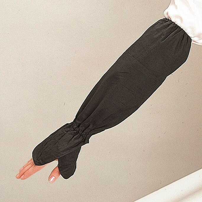 おたふく手袋 腕カバー手甲指付 黒 12双入 #920(代引不可)【送料無料】