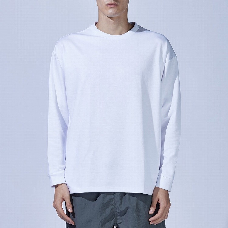 おたふく手袋 FUBAR オーバーサイズ ロングスリーブ クールTシャツ ホワイト S FB-701(代引不可)【送料..