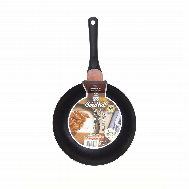 平底菜锅（铝） - 竹原製缶 グッドフル IH深型フライパン 24cm PK-525(代引不可)