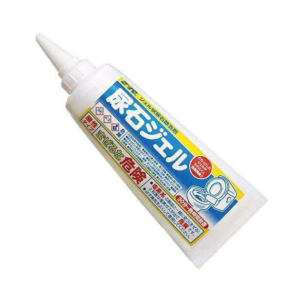 【商品説明】●一般便器のフチ裏や小便器のリムなどの垂直面に発生した尿石に便利!【商品詳細】●どろっとした尿石ジェルがたれにくく効果発揮!●業務用。●サイズ(約):W270×L55×H85mm。●容量(約):340g。●種別:ジェル状尿石除去剤。●主成分:塩酸(9.9%)、スルファミン酸(5.0%)界面活性剤(ポリオキシエチレンアルキルエーテル)。●液性(pH):酸性(pH1)。●使用濃度:原液。●標準使用量(約):1便器あたり50g。●酸性タイプ。●まぜるな危険。●塩素系の製品と一緒に使う(まぜる)と有害な塩素ガスが出て危険です。●必ず換気をよくして使用してください。●便器にたまっている水はハンドポンプ等を使って取り除いてください。●ハケ等で尿石が付着している箇所に原液を塗布してください。●1便器に約50gをご使用ください。●そのまま30分〜数時間放置して待ちます。●頑固な尿石が付着した箇所には液量を増やすか再度作業する。●必要に応じてブラシで擦り、最後に充分水洗いします。【代引きについて】こちらの商品は、代引きでの出荷は受け付けておりません。【送料について】北海道、沖縄、離島は送料を頂きます。