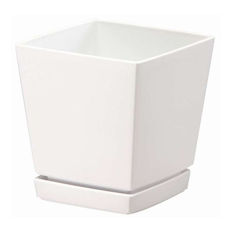 クエンチローポットプレート付 6号 ホワイト 大和プラスチック(代引不可)