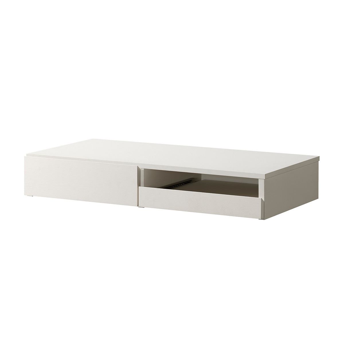 Slim Kitchen Racks - レンジ下スライドテーブル 引き出し付 ホワイトRDS-0280SL-WH RDS-0280SL-WH(代引不可)【送料無料】