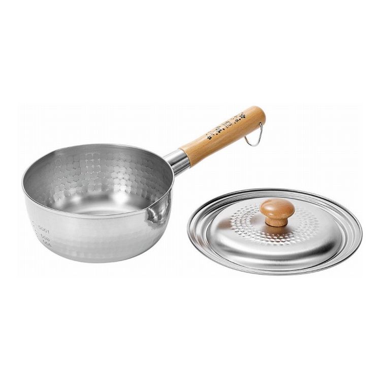 よこやま ステンレスゆきひら鍋18cm 蓋付き OGS-500(代引不可)【送料無料】