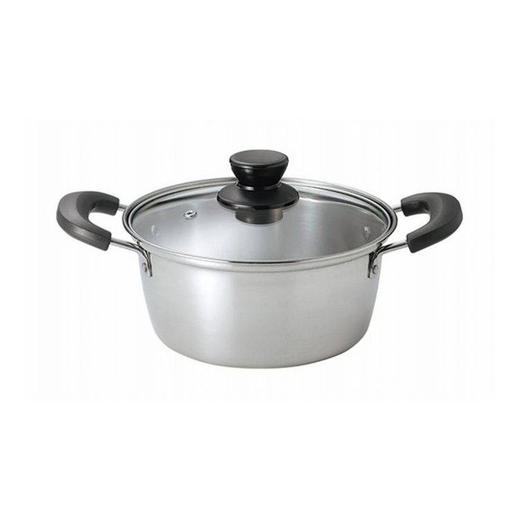 カクセー NIRWAKA -ニルワーカ- IH対応 ステンレス製両手鍋 18cm NW-03(代引不可)