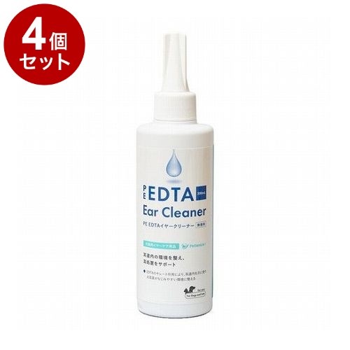 【4個セット】 PE EDTAイヤークリーナー 無香料 犬猫用 200ml【送料無料】