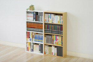 BDラック(BOOK&DVD) ホワイト HP9418WH カラーボックス 4段 【送料無料】(代引き不可) [2]