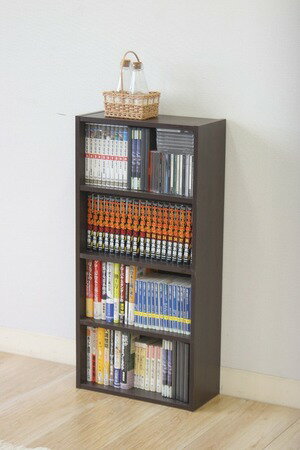 BDラック(BOOK&DVD) ホワイト HP9418WH カラーボックス 4段 【送料無料】(代引き不可) [3]