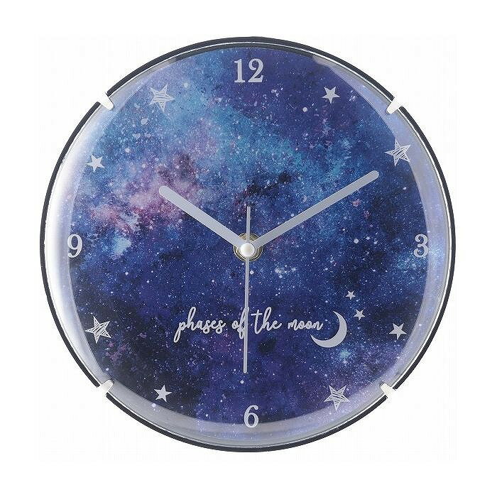 掛時計 エポック Φ20cm W200×D40×H200mm ガラス ウォッチ おしゃれ MOON(代引不可)【送料無料】