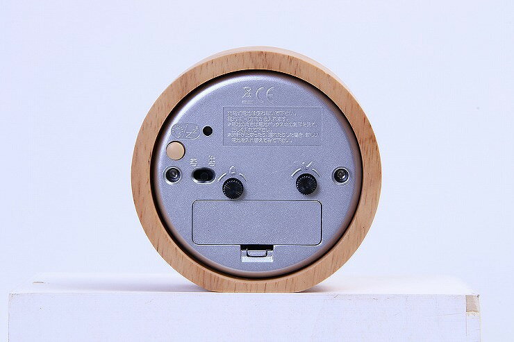 置時計 ウッド ラウンド W102×D42×H102mm 天然木 PE ウォッチ おしゃれ ナチュラル(代引不可)【送料無料】 [2]