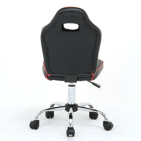 レーシングチェア キッズ用 W500×D500×H825~900mm 440~520mm +PVC ナイロン樹脂 鉄 おしゃれ レッド(代引不可)【送料無料】 [3]