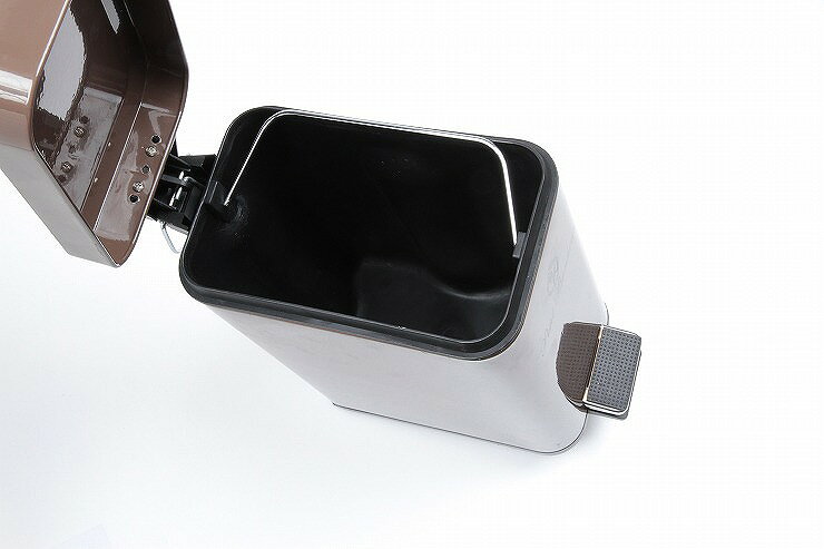 ダストボックス5L W295×D140×H300mm スチール おしゃれ ブラウン(代引不可)【送料無料】 [2]