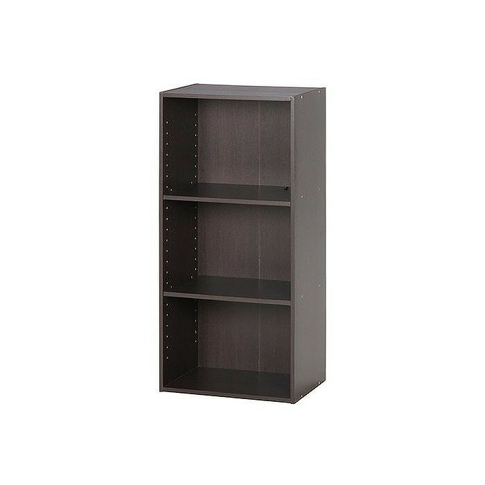 カラーボックス 可動棚 W418×D290×H890mm プリント紙化粧パチクルボード おしゃれ ブラウン(代引不可)【送料無料】