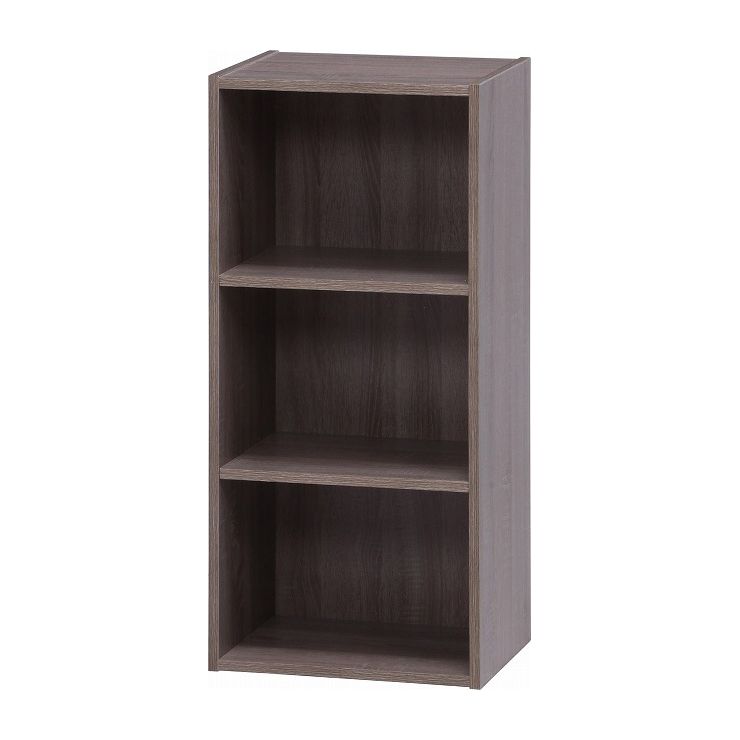 組立簡単ボックス 3段 グレー 3段 幅41.5×奥行29×高さ88cm プリント紙化粧パーティクルボード(代引不可)【送料無料】