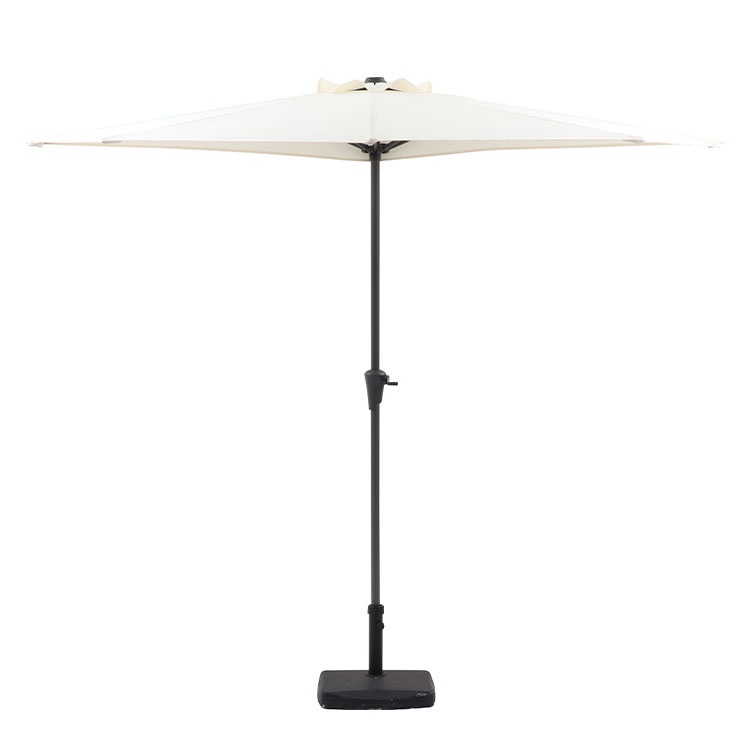 半円パラソル アイボリー パラソル単品 台座別売り 傘 ガーデン 庭 エクステリア おしゃれ 日除け 店舗..