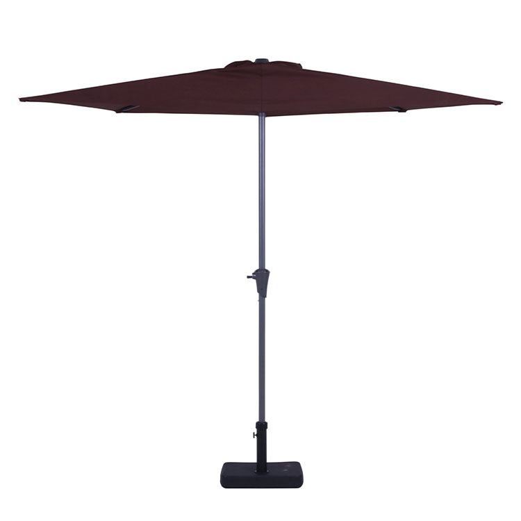 半円パラソル ブラウン パラソル単品 台座別売り 傘 ガーデン 庭 エクステリア おしゃれ 日除け 店舗 カフェ 飲食店(代引不可)【送料無料】