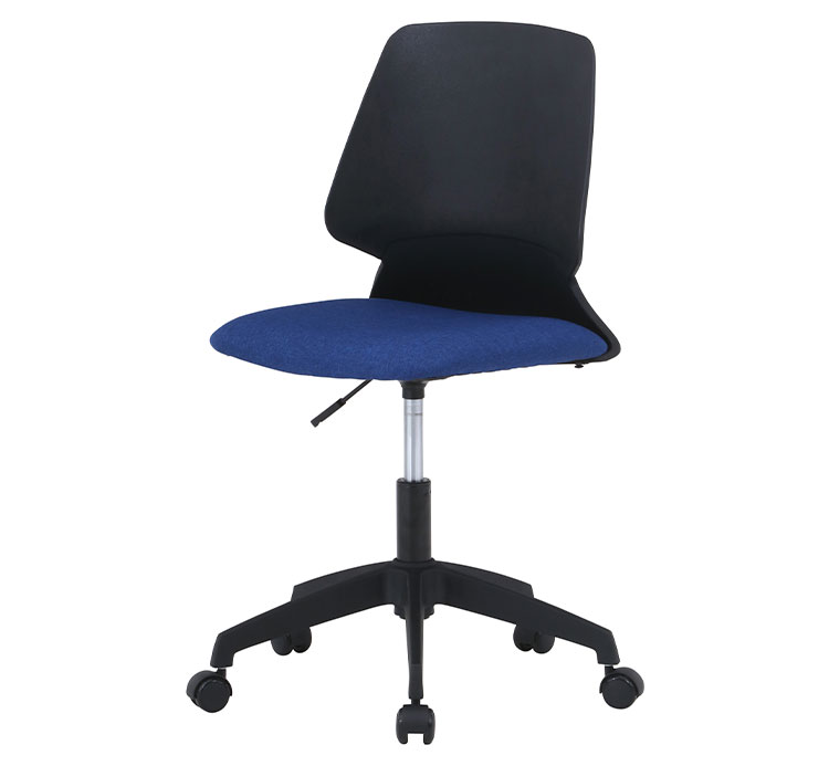 オフィスチェア ブルー 肘なし イス 椅子 デスクチェア ワークチェア パソコンチェア おしゃれ リモートワーク 在宅勤務 在宅ワーク(代引不可)【送料無料】 [3]