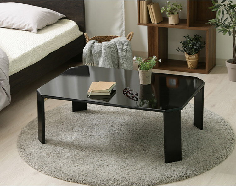 ローテーブル 幅90cm 折りたたみ センターテーブル 省スペース 収納 コンパクト 来客用 リビング ワンルーム 一人暮らし(代引不可)【送料無料】 [3]