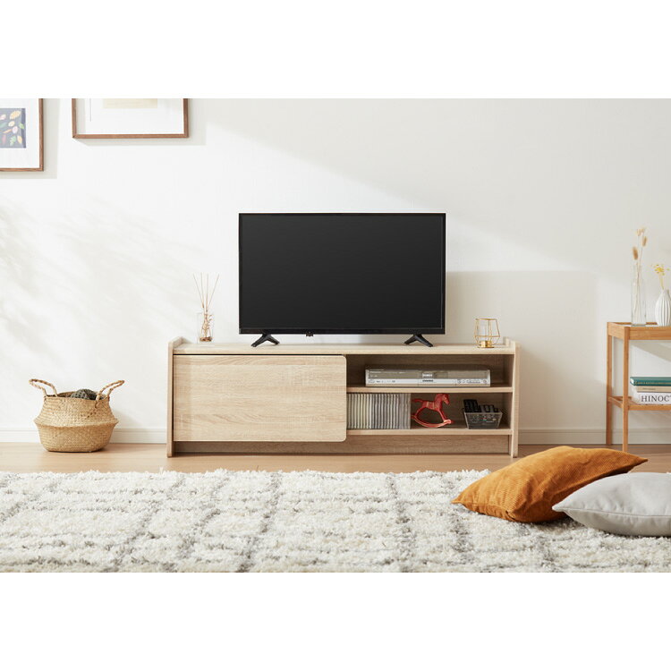 テレビボード 幅120cm テレビ台 扉収納 オープン収納 可動棚 TVボード AV機器 ゲーム機 ラック リビング ダイニング 一人暮らし ファミリー ワンルーム 新生活(代引不可)【送料無料】 [3]