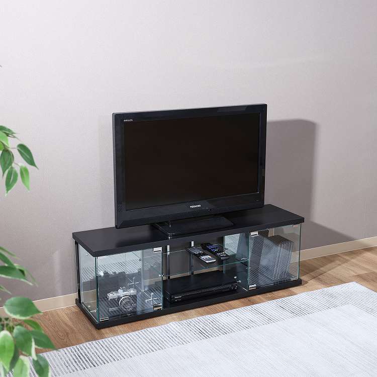 ガラスコレクションTVボード BAAL BK WH テレビ台(代引不可)【送料無料】 [2]