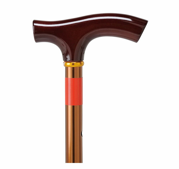 幸和製作所 TacaoF テイコブ 折畳式伸縮ステッキ EOF14 ブラウン 杖 軽量 介護 福祉コンパクト 持ち運び 伸縮 長さ調節 スリム【送料無料】