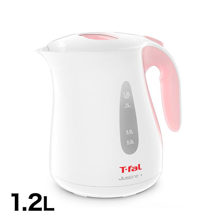 ティファール T-fal 電気ケトル ジャスティン プラス490 シュガーピンク 1.2L KO4907JP ケトル 電気 電動 やかん ポット 湯沸かし【送料無料】