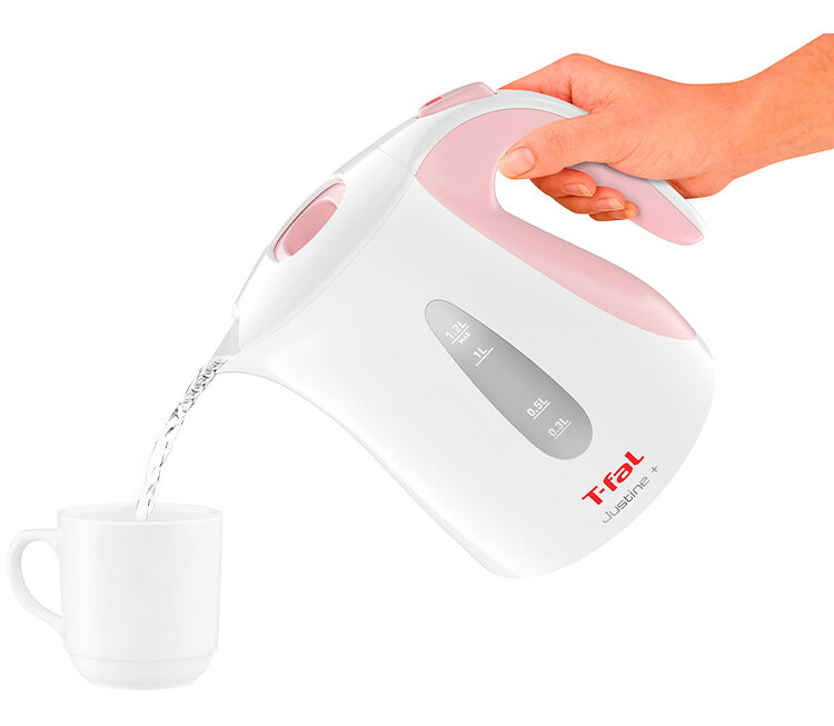 ティファール T-fal 電気ケトル ジャスティン プラス490 シュガーピンク 1.2L KO4907JP ケトル 電気 電動 やかん ポット 湯沸かし【送料無料】