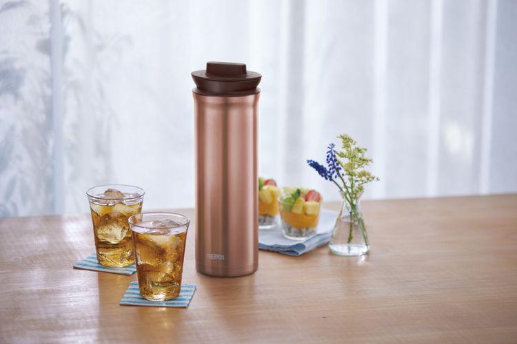 リコメン堂ホームライフ館のサーモス THERMOS ステンレスボット 1.0L ブロンズ TTD-1000 BZ ポット スリム 卓上 ピッチャー【送料無料】｜アングル2