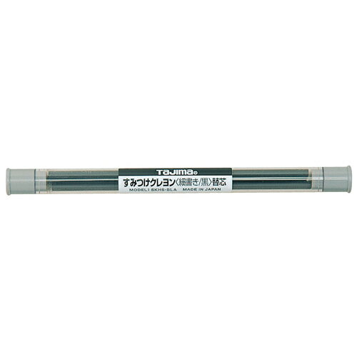 出墨器 - タジマ・すみつけクレヨン‐黒替芯・SKHS-BLA 大工道具：墨つけ・基準出し：マーカー