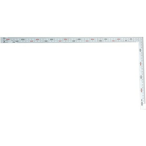 シンワ・シルバー曲尺‐厚手広巾・50CM‐10405 大工道具：測定具：曲尺【送料無料】