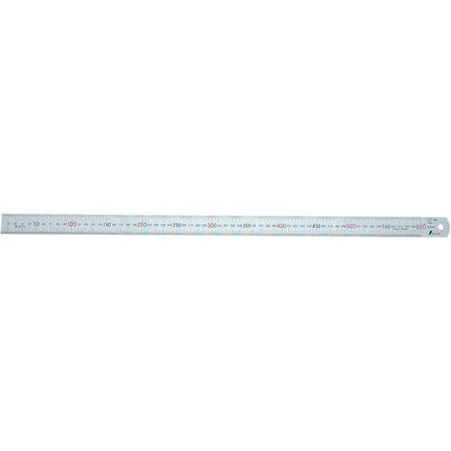 シンワ・シルバー仕上直尺‐JIS1級・60CM‐13021 大工道具：測定具：直尺