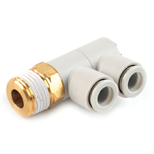 電動工具・エアーツールのエアーカプラKQ2VD10-04S。エアー配管用チューブ管継ぎ手。押し込むだけで接続、ワンタッチ分離。確実に簡単に接続。製造元：SMC株式会社。