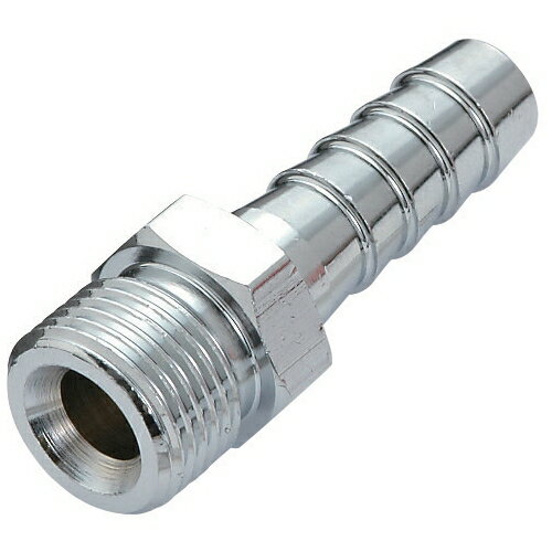 電動工具・エアーツールのエアー配管継ぎ手AT-8。ホースと機器の接続。ホースと機器の接続に。真鍮製　クロームメッキ　PF3/8インチオネジ。