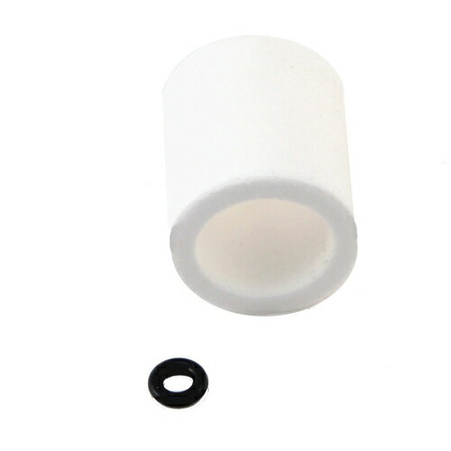 電動工具・エアーツールのエアー配管継ぎ手ACU-6。エアー配管中の水分、ほこり除去に。エアー工具の故障防止に。取替え簡単。ACU-4・5共用。燃結樹脂性エレメント5M。