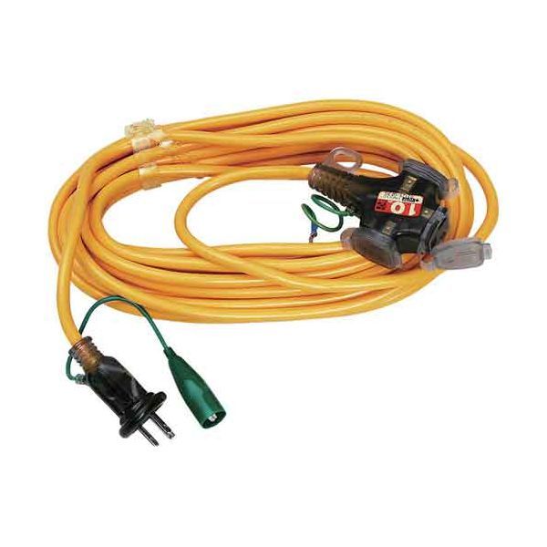3芯延長コード 10M SX-103K キイロ【送料無料】