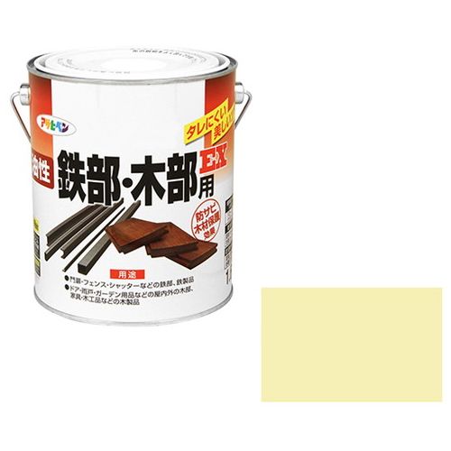 樂天商城 - アサヒペン・油性鉄部・木部用EX・1．6Lーアイボリー【送料無料】