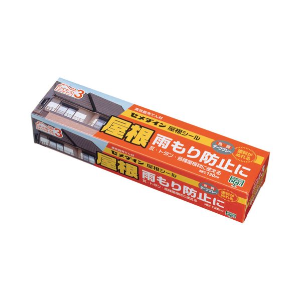 【商品特長】【用途】各種屋根材(ルーフィング・瓦・波板など)のズレ防止・ひび割れ・雨漏れの充填・補修・防水シール。【機能・特徴】塗装性も良く、環境に配慮したCCS適品です。抗菌・防カビ剤配合です。【仕様】●内容量：120mL。●色：ダークグレー。■商品コード:4901761178815■JANコード:4901761178815■ブランド名:セメダイン■商品名:屋根シール ダークグレー■規格:SX-013 120ml【送料について】北海道、沖縄、離島は送料を頂きます。
