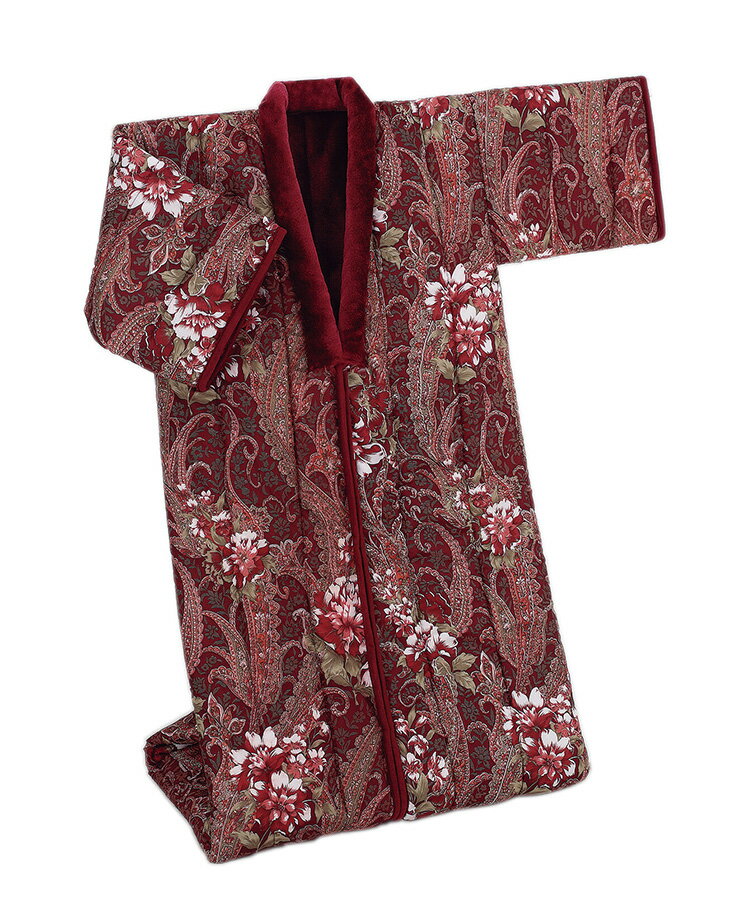かいまき布団 2色組 足ポケット ボア付き 花柄 着る布団 着る毛布 寝間着 遠赤綿入り あったか 暖かい 保温 冷え性 掛布団 毛布 寝具 布団 かいまき(代引不可)【送料無料】 3
