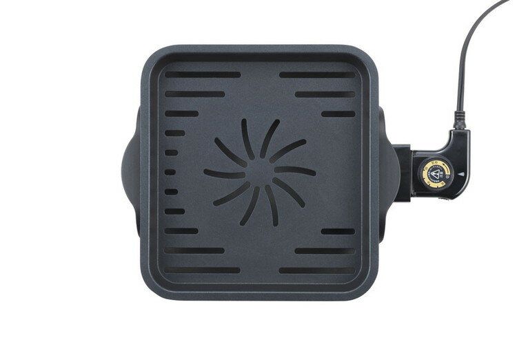 グリルプレート 煙出にくい ホットプレート 焼き器 コンパクト お手入れ簡単 食卓 グリルパン 焼肉 焼魚 ホームパーティー 煙をおさえたコンパクトプレート(代引不可)【送料無料】