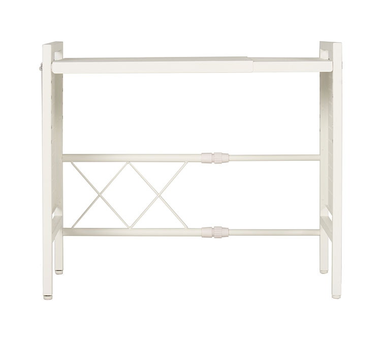 ラック 卓上 伸縮 1段 キッチンカウンター 収納 アジャスター付き マグネット対応 側面収納 さびにくい 汚れにくい 粉体塗装 家電ラック コンパクト収納 組み立て簡単(代引不可)【送料無料】