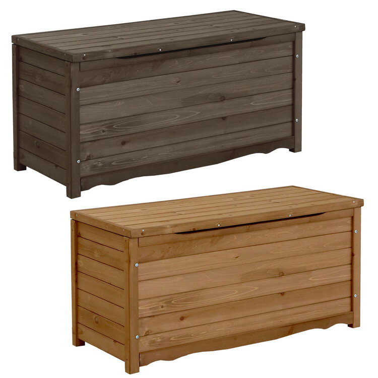 天然木製ボックスベンチL 幅106 BB-T106 ベストセラーのボックスベンチに、ポリタンク収納モデルが新登..