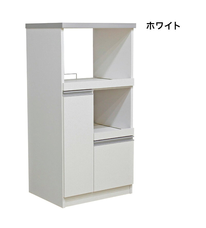レンジ台 幅60 完成品 国産 大川家具 12キロ米びつ付き 食器棚 スライドカウンター...