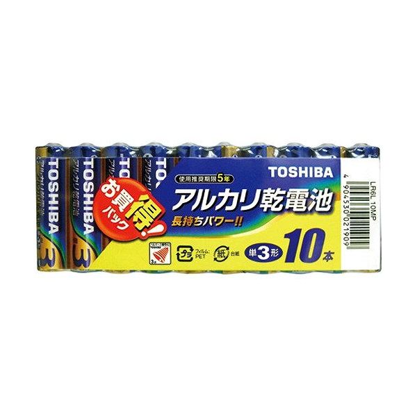 東芝 東芝アルカリ単三10PLCA LR6L10MP【送料無料】