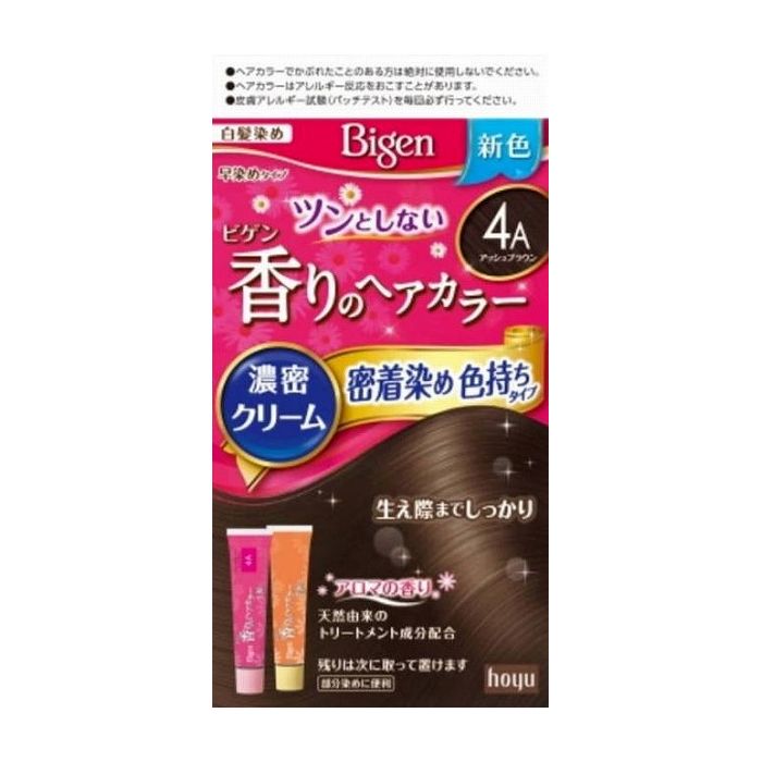 ホーユー ビゲン 香りのヘアカラー クリーム 4A アッシュブラウン 医薬部外品(代引不可)