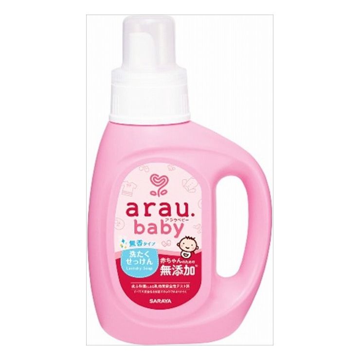 6個セット サラヤ アラウベビー 洗濯せっけん無香タイプ800ML(代引不可)【送料無料】