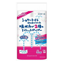 6個セット 大王製紙 エリエールシャワートイレのためにつくった吸水力が2倍のトイレットペーパーフラワープリント香水付き12R(ダブル)(代引不可)【送料無料】