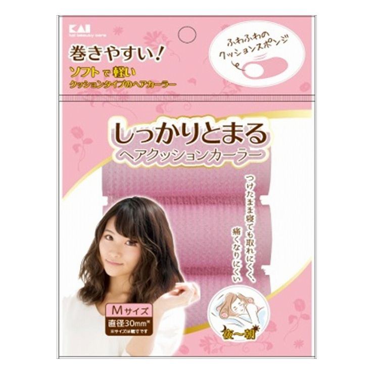 ※こちらの商品は単品（またはパック）商品が6個セットでの販売となります。↓単品商品情報↓ふわっと軽いクッションスポンジのヘアカーラーです。クッションスポンジの反発力で髪が巻きやすく取れにくい、今までにないヘアカーラーです。ソフトなので、つけたまま寝る方にも最適です。Mサイズ3個入り。商品区分：雑品メーカー名：貝印製造国または加工国：中華人民共和国内容量：3個↓ご購入前に必ずお読みください。↓※メーカーの都合により予告なくパッケージ、内容等が変更となる場合がございます。※それにともなう返品、返金等は受け付けておりませんのでご了承のうえお買い求めください。【代引きについて】こちらの商品は、代引きでの出荷は受け付けておりません。【送料について】北海道、沖縄、離島は送料を頂きます。
