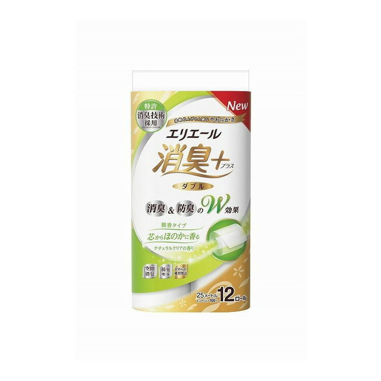 【単品6個セット】 エリエール消臭+トイレットナチュラルクリア12RW 大王製紙株式会社(代引不可)【送料無料】
