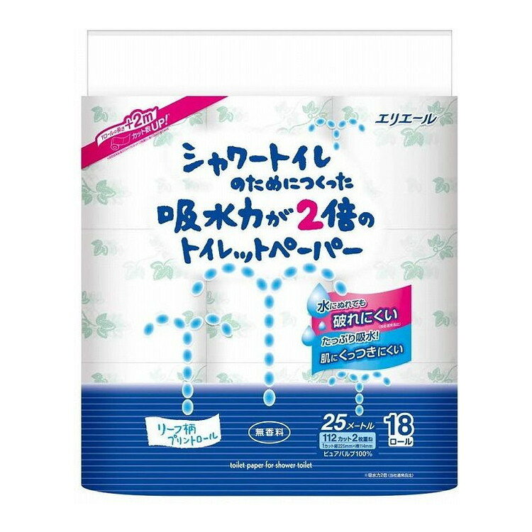 【単品9個セット】 シャワー吸水力が2倍のトイレット18R 大王製紙株式会社(代引不可)【送料無料】
